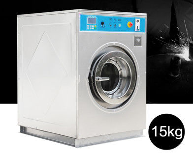 Stainless Steel Coin Operated Washing Machine Self Service With Rear Drainage