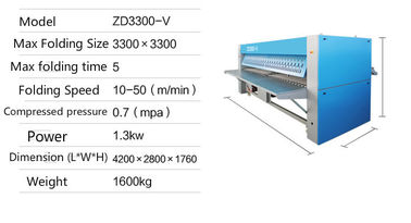 Durable Bed Sheet Folding Machine Hotel Sheet Folder With Computer Control